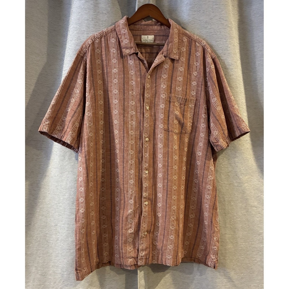 Mutual Weave‎ Camp Button Up 2XLT Linen Blend